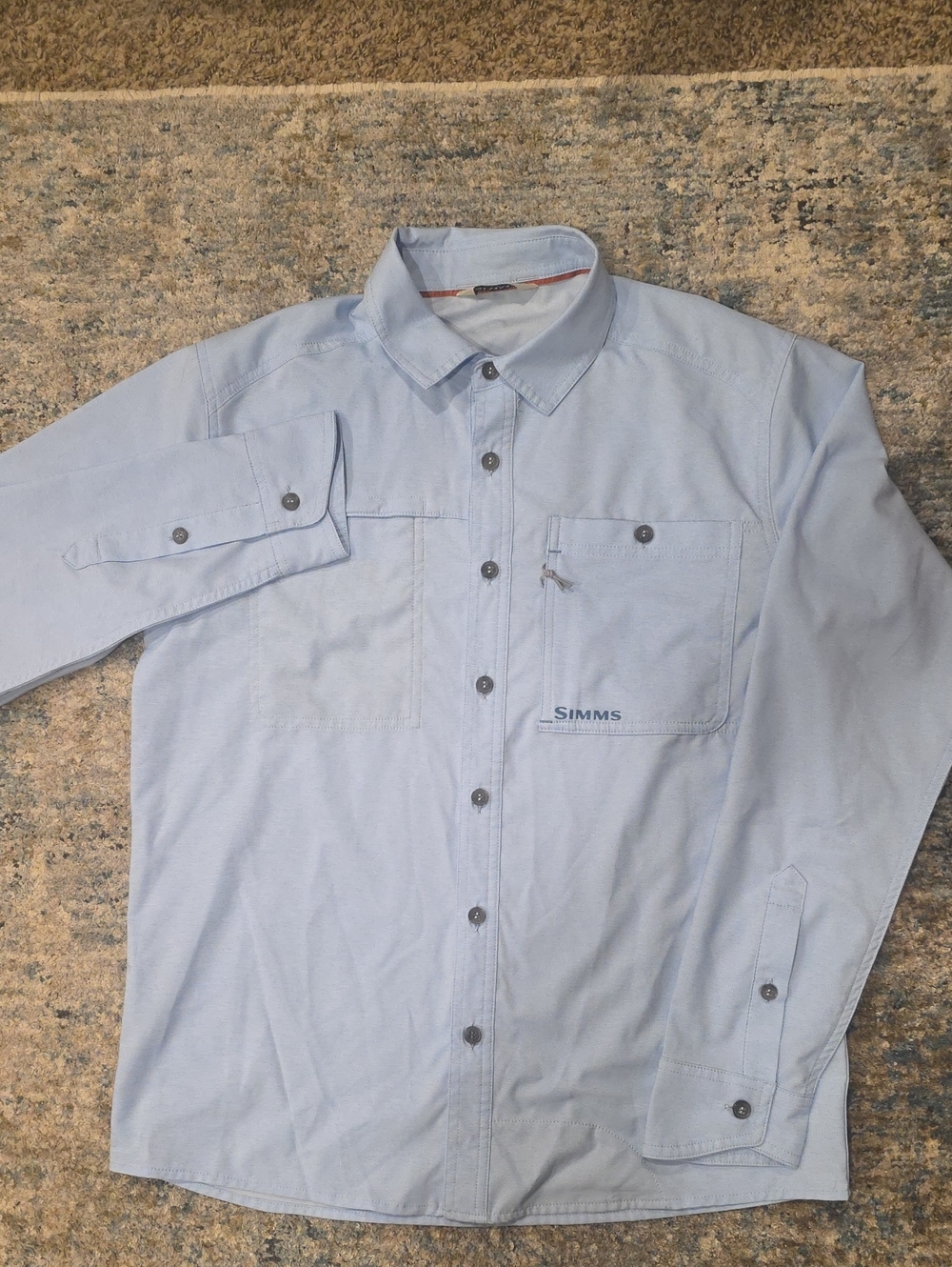 Simms Light Blue Long Sleeve Button-Down Shirt